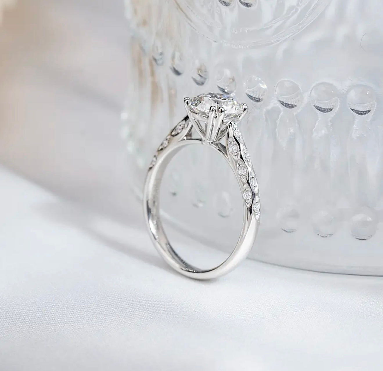 14k Gold  Ring 1.5CT Round Lab Grown Diamond Ring