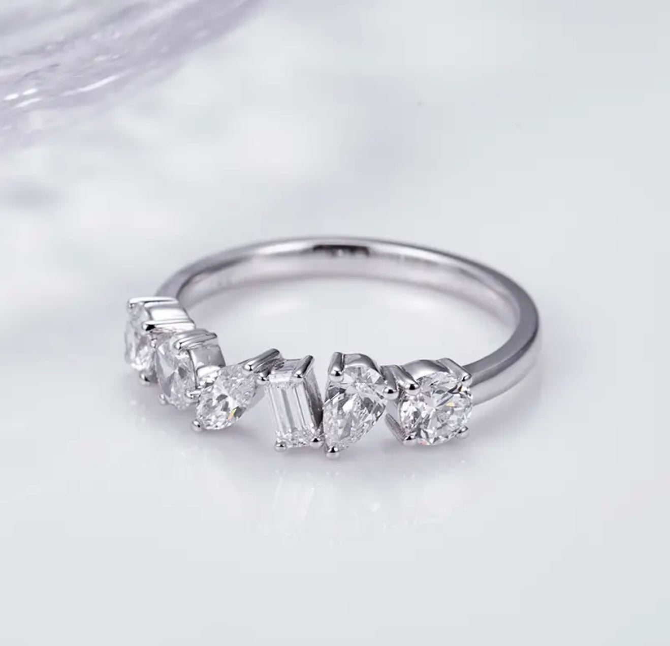 Fancy Shape Lab diamond Hall Eternity Ring