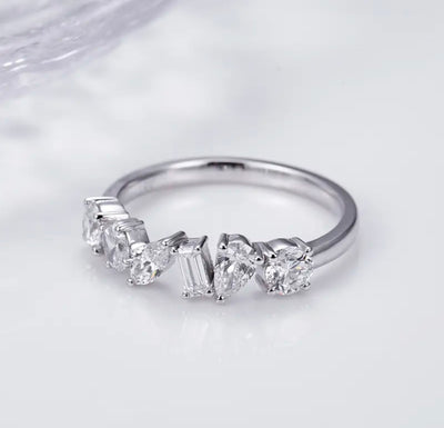 Fancy Shape Lab diamond Hall Eternity Ring