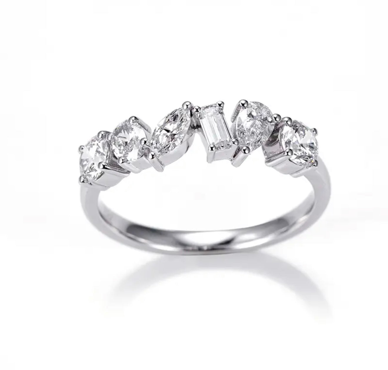Fancy Shape Lab diamond Hall Eternity Ring