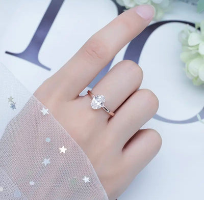 14K Rose Gold 1Ct Lab Grown Diamond Ring