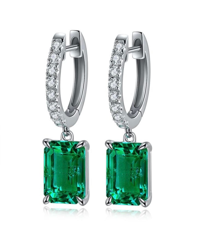 CLASSY LADY EMERALD EARRINGS