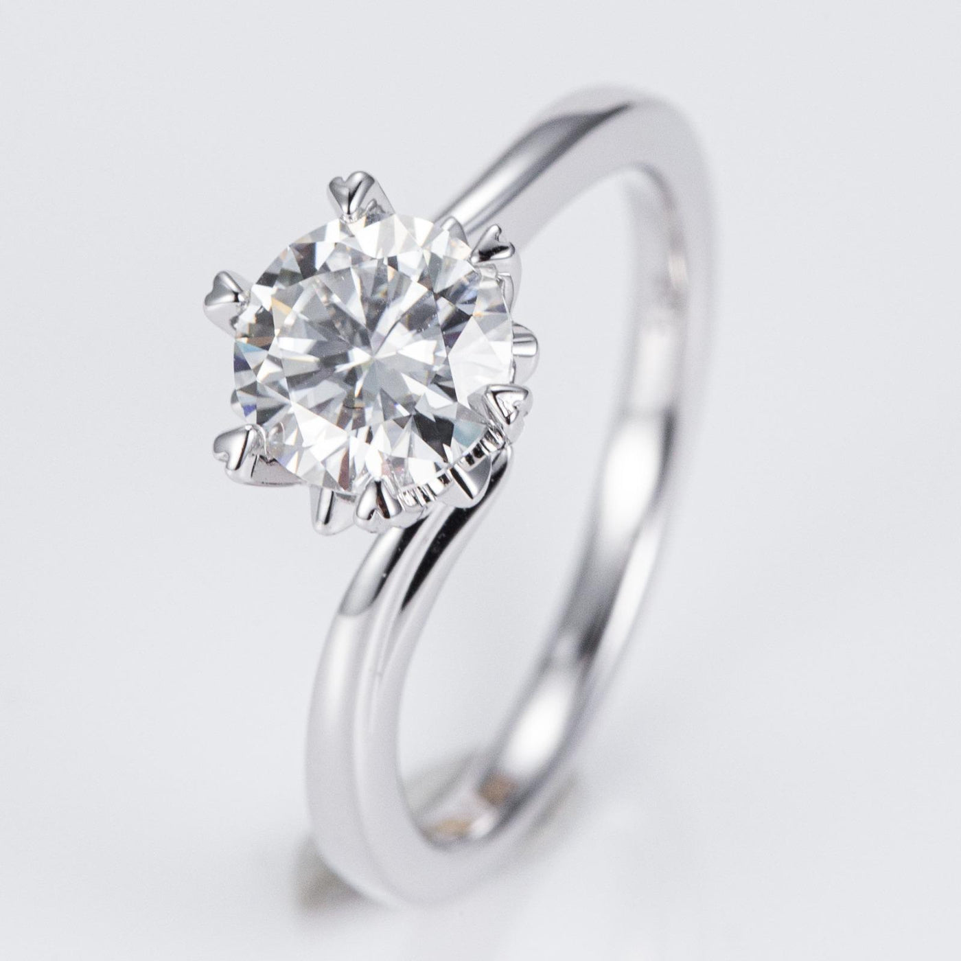 1.0CT ROUND CUT ENGAGEMENT RING MOISANNITE