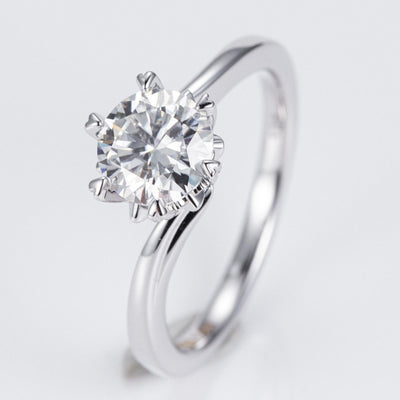 1.0CT ROUND CUT ENGAGEMENT RING MOISANNITE