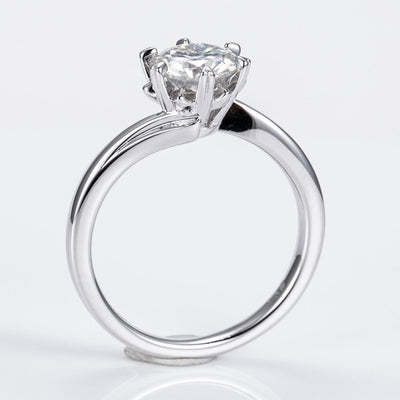 1.0CT ROUND CUT ENGAGEMENT RING MOISANNITE