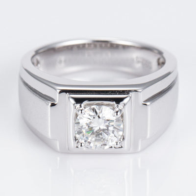 ROUND CUT 1.0CT MEN’s ENGAGEMENT RING MOISANNITE