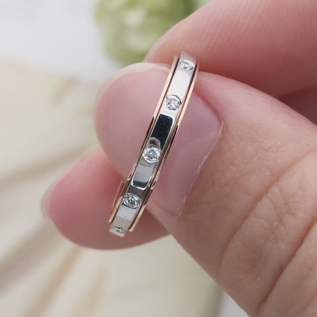 14K  Diamond Ring Band